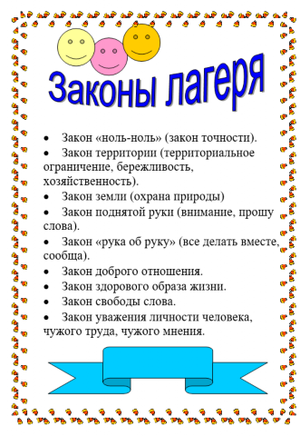 Правила поведения в пришкольном лагере картинки